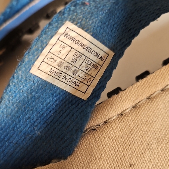 Women's Blue Flip Flops - Picture 2 of 5